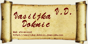 Vasiljka Doknić vizit kartica
